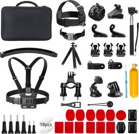 Akaso Syac0048 60 In 1 Action Camera Accessories Kit Compatible With Black
