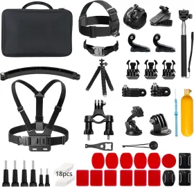 Syac0048 Akaso 60 In 1 Action Camera Accessories Kit Compatible With Black