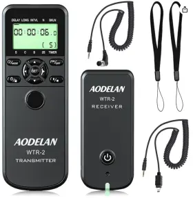 Wtr-2 Aodelan 1009 Wireless Timer Remote Shutter Release For Cameras-