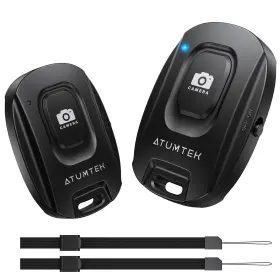 Atumtek 973383077799 Camera Remote Shutter For Iphone And Android Smartphones 2 Pack Wireless P