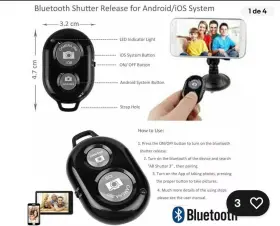 Ecc-3ljfam33j1957 Ecostconnection Selfie Bluetooth Remote Control Camera Shutter For Ios - Phone Android