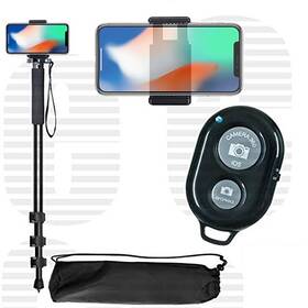 Ecostconnection Ecc-3ljfam33j925 72 Inch Monopod With Quick Release For Dslr Digital W Bluetooth Remote Phone Mount