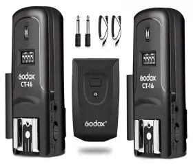 Ct-16 Godox 711811929830 Us 16 Channel Wireless Flash Trigger 2x Receiver Kit Fr Studio