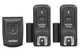 Ct-16 Godox 952344209264 1x Wireless Flash Trigger Transmitter 2x Receiver Set Canon Nikon