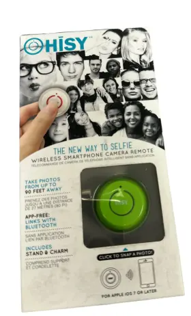 Hisy 828706542286 Wireless Smartphone Camera Remote For Apple Android Green Color