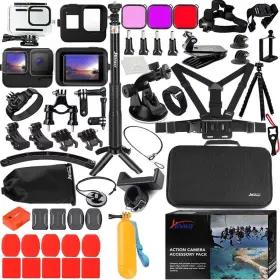 Gopro13 Husiway 191869601474 Accessories Kit For Gopro Hero 13 12 11 10 9 Gopro13/12/11/10/9 Black