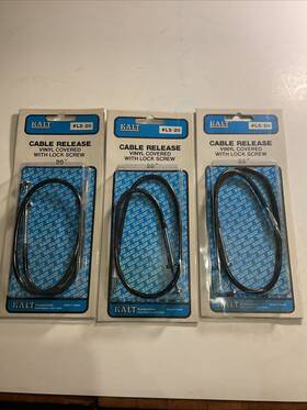 Kalt Ls-20 Lot Of 3 Vintage Cable Camera Shutter Release 20 Inch Mint In Packaging