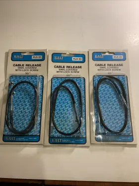Ls-20 Kalt Lot Of 3 Vintage Cable Camera Shutter Release 20 Inch Mint In Packaging