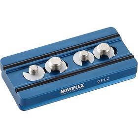 Novoflex Nvqpl2 Auto Q Base 3.3 Inch Plate With 1/4 And 3/8 Camera Screws