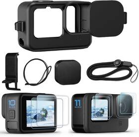 Okfun Eu-oh9silcasor Accessories Kit For Go Pro Hero 12/11/10/9 Black Silicone Sleeve Protective