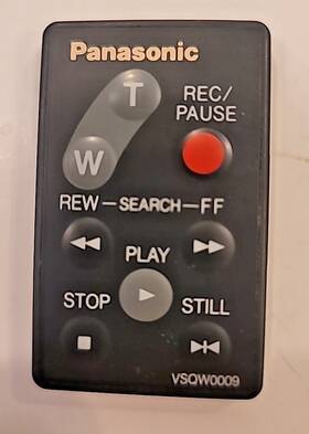 Panasonic Vsqw0033 Camcorder Replacement Remote Control Black Original Oem
