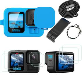 Pctc 742521857694 Silicone Sleeve Case For Go Pro Hero 13 Black 6packs Screen Blue