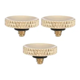 Uxcell 655692240731 Camera Shutter Button 3pcs Release Knurled Matte Golden