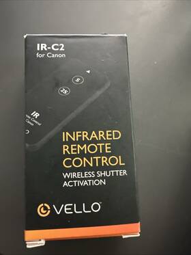 Vello Ir-c2 Infrared Remote Control For Cannon Cameras Opened Box