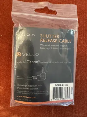 Rcc2-c1-25 Vello Cable Lot Rcc-c2-25 Remote Shutter For Canon And Rcc-n2 Nikon