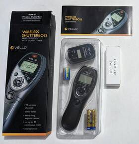 Vello Rcw-c1 Wireless Shutterboss Remote Switch Digital Timer Canon Connection