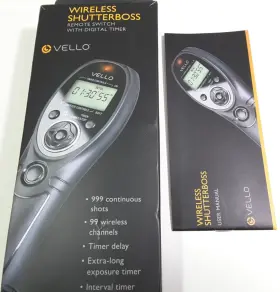 Rcw-3-c Vello Rcw-c3 Wireless Shutterboss Iii Remote Switch With Digital Timer For Select Canon