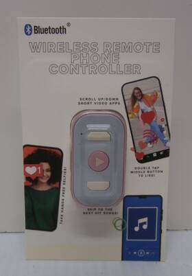 Vivitar 681066098684 Wireless Remote Phone Controller - Bluetooth Pink/white New