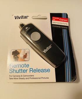 Vivitar Viv-rc-100-60d Wired Remote Shutter Release For Select Canon Dslr Cameras