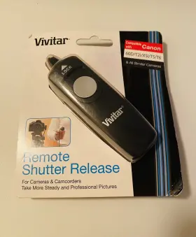 Viv-rc-100-60d Vivitar Wired Remote Shutter Release For Select Canon Dslr Cameras