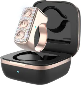 Xring 445028296203 Tiktok Scrolling Ring With Glitter Diamonds Remote Control For Bluetoot