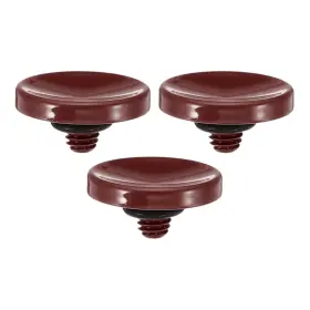 Zaplyte 655692240212 3pcs Camera Shutter Button Release Concave Dark Red