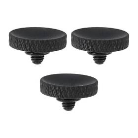 Zaplyte 655692240717 Camera Shutter Button 3pcs Release Knurled Matte Black