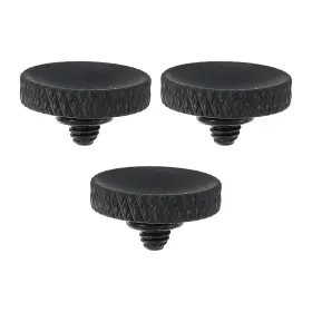 Zaplyte 655692240717 Camera Shutter Button 3pcs Release Knurled Matte Black