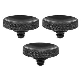 Zaplyte 655692240755 Camera Shutter Button 3pcs Release Knurled Black