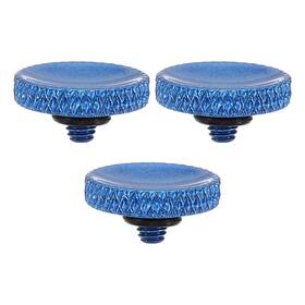 Zaplyte 655692240854 Camera Shutter Button 3pcs Release Knurled Blue