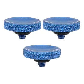 Zaplyte 655692240854 Camera Shutter Button 3pcs Release Knurled Blue