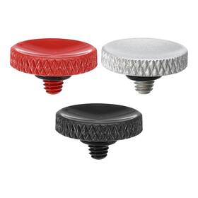 Zaplyte 655692240892 Camera Shutter Button 3pcs Release Knurled Red Silver Black