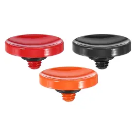 Zaplyte 726215042320 Shutter Release Button Camera Concave Red/black/orange 3pcs