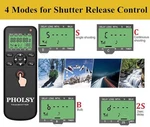 Pholsy Wireless Timer Shutter Remote Release Control With Hdr And Intervalometer Open. Price: $44.78.