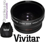 Vivitar HD4 Optics Wide Angle With Macro Lens For Canon XF100 New. Price: $16.95.