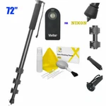 72" Monopod + Ir Remote Control For Nikon Dslr Cameras D3200 D3300 D5000 New. Price: $31.02.