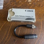 Canon Cable Release Adapter T3 For 1,EOS 1N, RS,EOS5,IN Box Used. Price: $17.99.